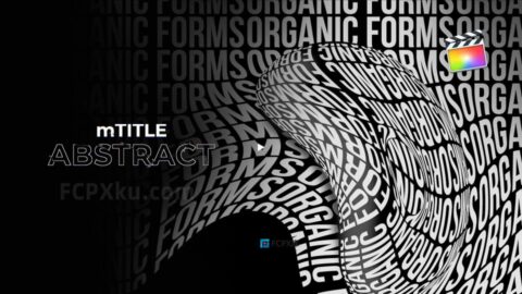 FCPX插件50种现代创意文字标题动态排版图案海报mTitle Abstract
