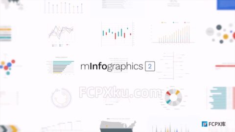 115个现代设计信息图表数据统计展示预设动画FCPX插件
