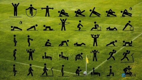 Animated Fitness Pictograms FCPX插件40个体育象形图卡通人物动画