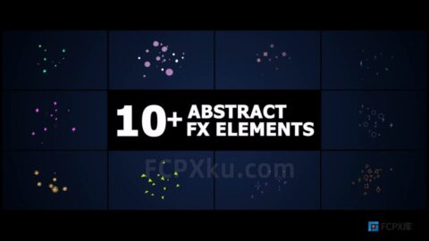 Abstract Shine FCPX插件10种闪耀图形元素粒子动画叠加素材