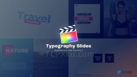 Typography Slides FCPX插件10组排版文字标题动画V2