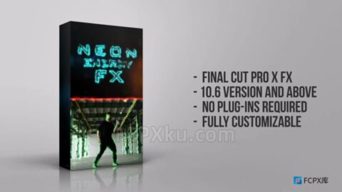 Neon Energy FX FCPX插件生成动感霓虹发光线条动画