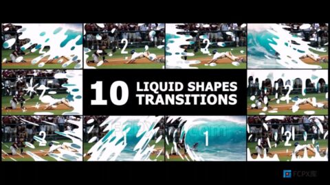 Liquid Shapes Transitions FCPX插件10种卡通流体图形动画转场过渡
