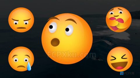 Emoji Pack FCPX插件常用表情符号包与动画效果