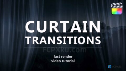 Curtain Transitions FCPX插件20种方块图形动画转场过渡