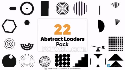 Abstract Loaders Pack FCPX插件22种抽象加载器图形动画