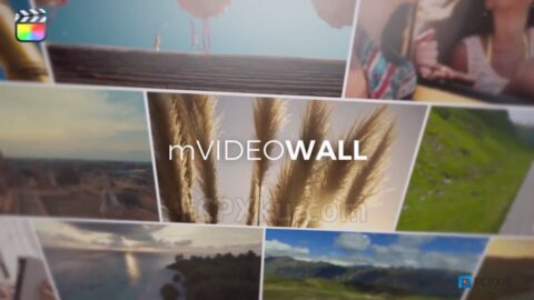 mVideowall FCPX插件51种照片排版视频墙展示动画样式