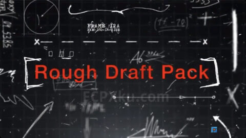 Rough Draft Pack FCPX插件180个设计草案手绘图形元素动画