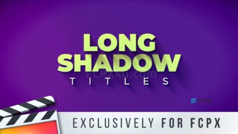 Long Shadow Titles FCPX插件32组文字标题长阴影动画