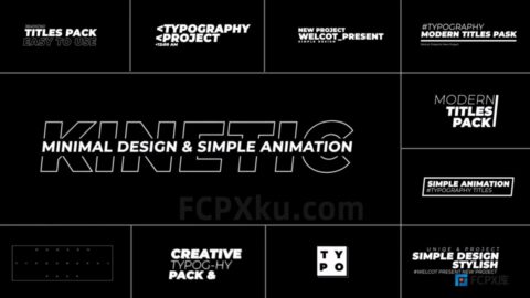 Typography Titles 2.0 FCPX插件简约文字标题动画