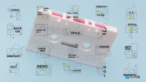 Stroke Titles FCPX插件简约线条动画文字标题