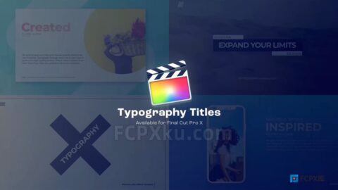 Typography Titles 第3套FCPX插件10组排版文字标题动画