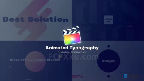 Animated Typography 第4套FCPX插件10组排版文字标题动画