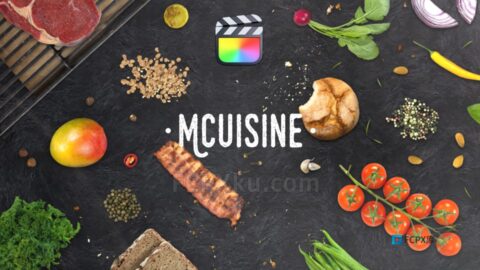 mCuisine FCPX插件276个水果蔬菜肉面包香料糖果食物餐具动画预设