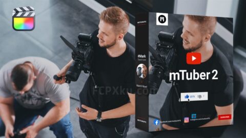 mTuber2 FCPX插件61个网络视频社交媒体宣传图文动画包装