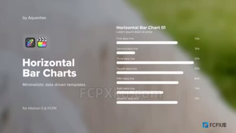 Minimalistic Horizontal Bar Charts FCPX插件水平条形图信息图表动画