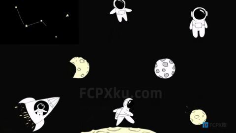 Cartoon Space Animations FCPX插件太空卡通卡通动画元素