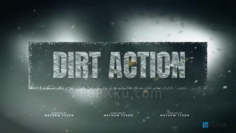 Dirt Action Title Design FCPX插件泥土灰尘视觉效果电影标题动画