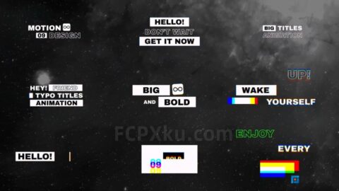 Bold Text Titles FCPX插件9款粗体文本标题动画
