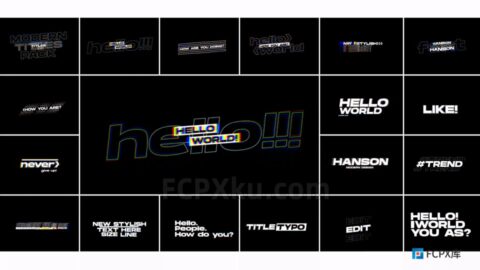 Modern Titles Pack FCPX插件18组现代文字标题动画