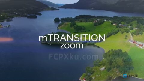 mTransition Zoom FCPX插件50种动感模糊冲击缩放转场过渡