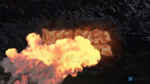 VFX Fire Elements FCPX插件12种逼真火焰特效合成素材视频