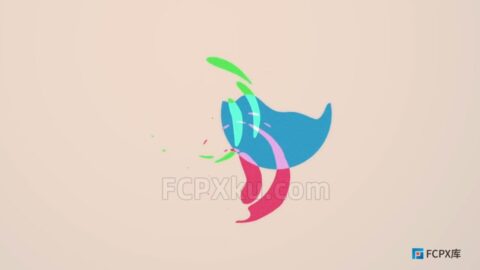 彩色圆圈标志动画视频FCPX插件RGB Color Circles Logo Reveal