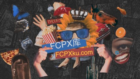 Creative Collage Pack FCPX插件创意拼贴艺术定格动画视频片头