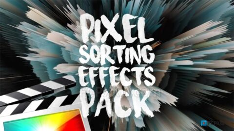 14种像素立体拉伸排序特效FCPX插件Pixel Sorting Effects Pack