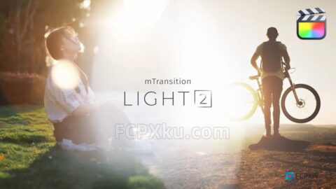 50种镜头漏光炫光过渡转场动画预设FCPX插件mTransition Light2