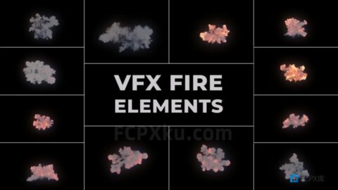 12种逼真爆炸火焰特效素材FCPX插件VFX Fire Elements