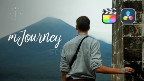 mJourney FCPX插件短视频VLOG旅行游记视频编辑文字标题转场动画