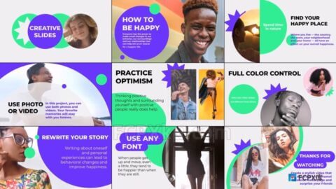 创意幻灯片演示文稿介绍宣传视频模板FCPX插件Creative Slides