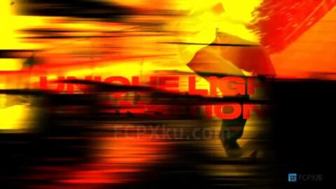 9种故障泄漏光效转场特效动画FCPX插件Unique Light Transitions