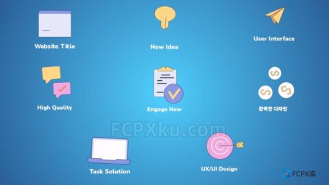 网络界面图标和标题动画FCPX插件Web Interface Icons And Titles