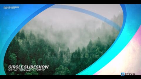 圆形遮罩动画宣传视频幻灯片FCPX插件Circle Slideshow