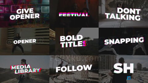 6组4K分辨率时尚文字标题动画FCPX插件Stylish Titles