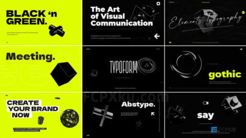 10组3D元素排版场景文字标题动画FCPX插件Elements Typography