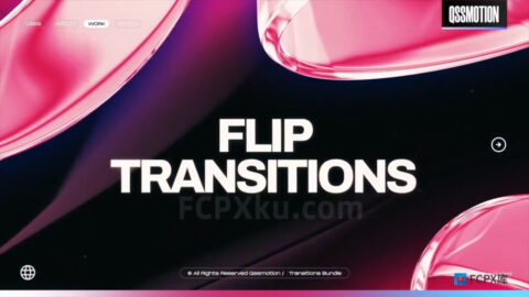 6种折叠翻转缩放转场动画FCPX插件Flip Transitions