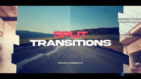 26种画面分割拆分图形转场过渡动画FCPX插件Split Transitions
