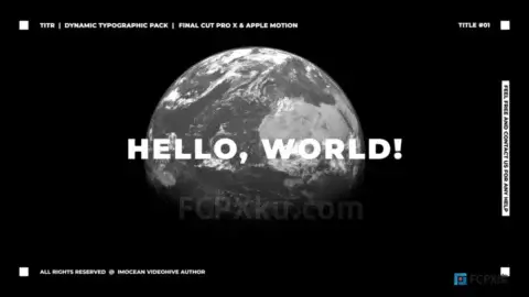 75+ 动态排版文字标题动画FCPX插件TITR Dynamic Typography Pack