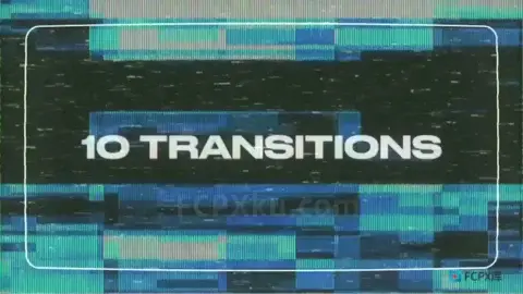10种故障特效视频转场预设包FCPX插件VHS Transitions