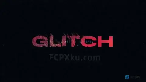 动态故障开场视频片头模板FCPX插件This is Glitch