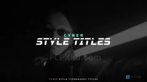 Cyber Style Titles FCPX插件12种网络游戏风格文字标题动画