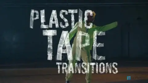 Plastic Tape Transitions FCPX插件塑料胶带纹理撕裂视频转场特效