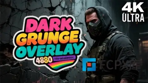 11种黑色墙面粗糙感纹理叠加效果预设包FCPX插件