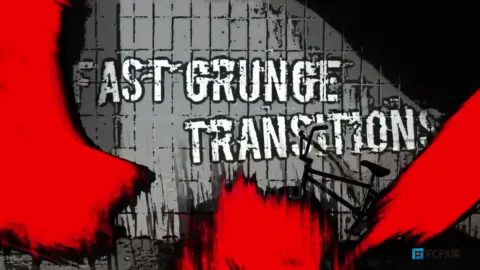 Fast Grunge Transitions FCPX插件涂鸦视觉冲击力视频转场特效