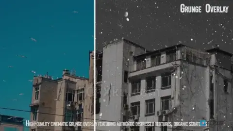 Gritty Urban Film Damage Bundle FCPX插件14种4K分辨率胶片损坏颗粒烧灼叠加
