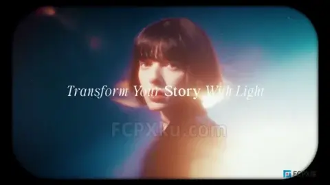 Light Soft Glow Transitions FCPX插件胶片纹理光漏发光叠加视频转场特效