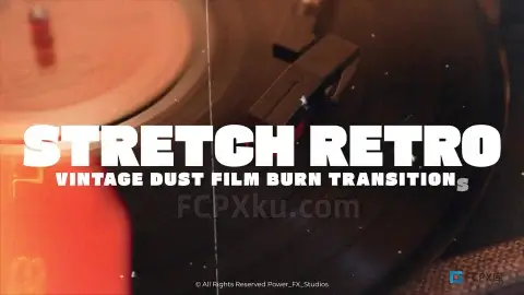 Retro Film Burn Transitions FCPX插件10组复古胶片燃烧灰尘颗粒光效叠加视频转场